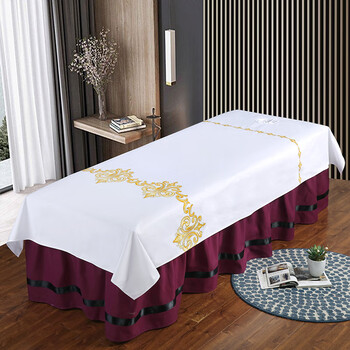 美容床床单英格尼美容床罩床单纯色美容院床单件有洞床单美容按摩推拿