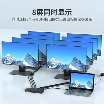 迈拓维矩（MT-viki）HDMI分配器 一分八 1进8出 高清分屏器 一进八出 MT-SP108-M