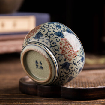 本溪青花玲珑茶杯图片- 京东