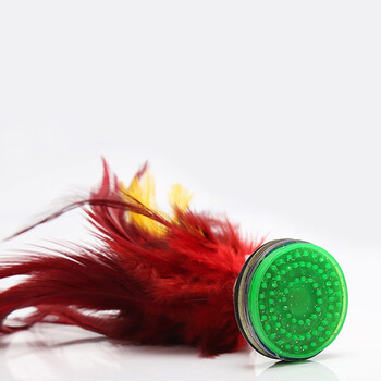 杜威克毽子大号公鸡毛鹅毛羽毛儿童比赛毽球牛筋底花键红色5个装