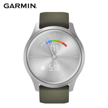 佳明(garmin)智能手錶garminmove style 銀色錶盤硅膠錶帶 時尚運動