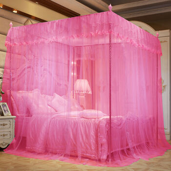 花仟陌新款蚊帐家用开门公主风15床18米12m双人卧室加密宫廷落地式单