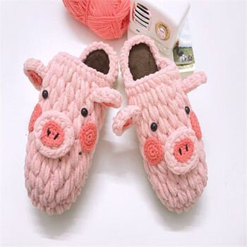 新品diy材料包编织yq手工编织在逃公主拖鞋鸭屁屁奶牛蝴蝶结泡芙珍珠