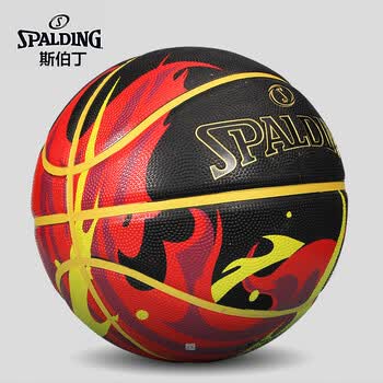 斯伯丁spalding火焰室外橡胶7号篮球84-758Y