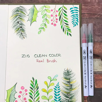 吴竹（KURETAKE）日本进口ZIG软尖笔水彩笔马克笔勾线笔48色套装RB-6000AT/48V元旦文具礼盒女孩生日礼物