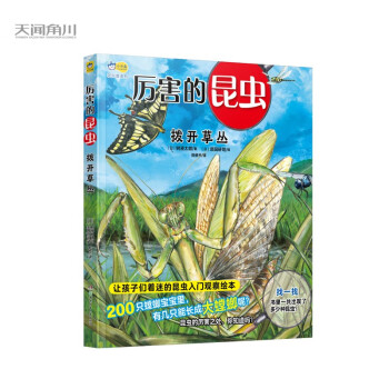 厉害的昆虫 拨开草丛 以真实的昆虫标本为基础，清晰展现各种昆虫的样貌，4-8岁科普百科启蒙绘本