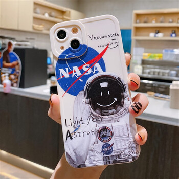 nasa笑脸宇航员欧美ins风适用苹果11手机壳iphone13promax全包 a5nasa