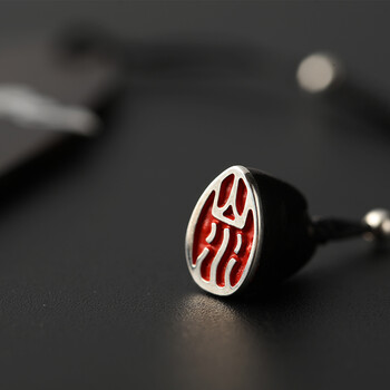 米兹MIEZ 教师节礼物送老师中国风紫光檀木质书签印章原创镶银特色礼品送外国友人生日礼物 山无敖亭伴手礼