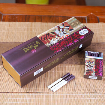 印象风情粗支翻盖茶烟薄荷味一条茶叶烟非专卖烟非传统丝印象风情粗支