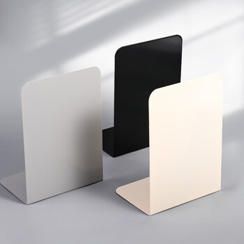 递乐 2片装无印风书立书夹书靠书挡铁书架学生用桌面课桌收纳放书创意ins风挡板隔板书立架 2545 黑色