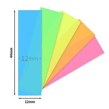 西玛 SIMAA 2个200张5色荧光膜指示标签贴纸 44*12mm抽取式便利贴便签条记事贴8450