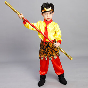 孙悟空衣服齐天大圣套装孙悟空表演服西游记摄影服装齐天大圣套装紧箍咒款带金箍棒1cm 图片价格品牌报价 京东