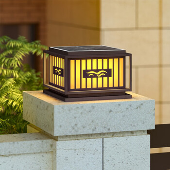 杰和 户外防水新中式墙头灯家用别墅售楼部酒店大门柱灯室外庭院围墙