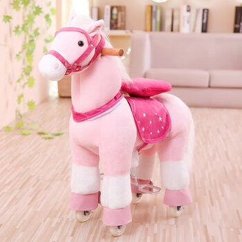 星屑诸葛马木马跳跳马坐骑儿童玩具马大号木马摇摇马生日礼物中号新款