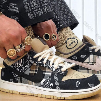 sbdunk冰雪奇缘腰果花男女鞋情人节联名aj低帮百搭休闲运动滑板鞋腰果