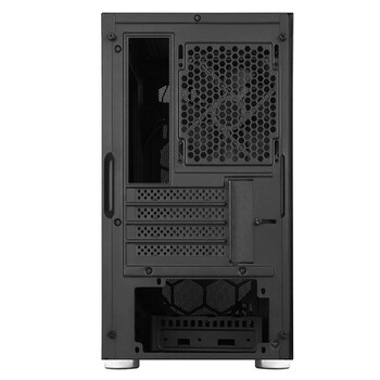 银昕（SilverStone）法拉H1M 黑色MATX办公机箱(支持240水冷/长显卡/标配12cm风扇/非侧透)