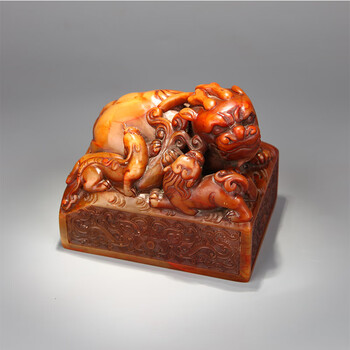 (印文:御赐和硕醇亲王宝)瑞兽钮方形印章