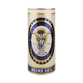 茶影婆娑韩国风味正韩蓝妹啤酒冰纯清爽罐装330mlx12/24罐整箱 白啤