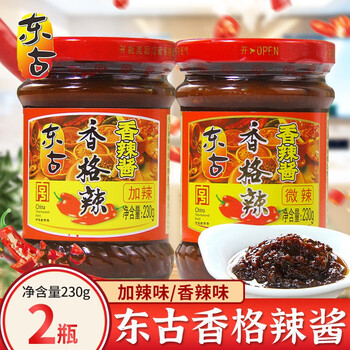 东古辣椒酱香格辣香辣酱微辣230g调味酱香辣酱拌饭拌面酱下饭酱 香格