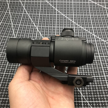 户外aimpoint m2 红点瞄准镜 红膜高透光 全息瞄准器 m2还原版斜臂