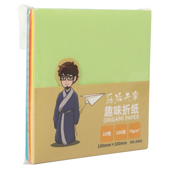 天章 （TANGO）手工折纸DIY彩纸10*10cm/儿童学生手工剪纸折纸花贺卡装饰幼儿园早教用品春节折纸 100张/10色70g