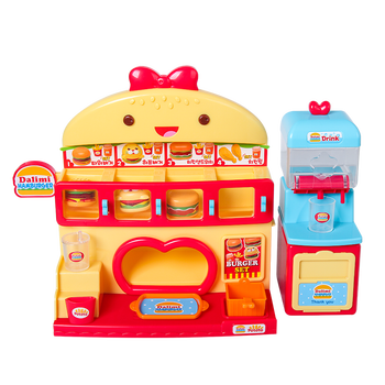 韩国toytron太伶美汉堡店彩泥过家家玩具女孩仿真儿童快餐店3岁以上6