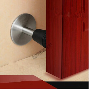 免打孔门顶 不锈钢加长门档防撞器安全门碰橡胶门挡玻璃门阻 拉丝金