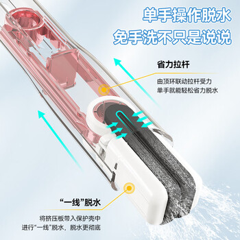 苏力达手持多功能迷你小拖把桌面拖布厨房浴室海绵吸水免手洗懒人拖布