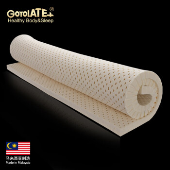 歌蕾丝（Gotolatex） 马来西亚原装进口制造天然乳胶床垫1.8米双人床垫15cm厚 5cm芯厚+85D偏硬+送优质拆洗内外套+枕头 90x200cm