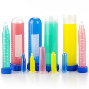 海斯迪克 HK-148 塑料离心管 带刻度EP管种子瓶 尖底/圆底离心管 10ML连盖（200个）