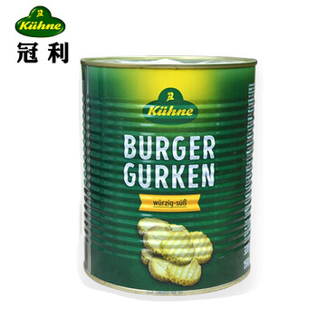 冠利德国进口冠利酸青瓜片黄瓜3.285kg腌黄瓜汉堡沙拉意面配菜