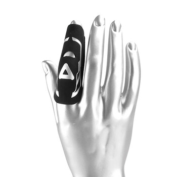 AQ手指套固定关节指套运动护指篮排球护具黑色直筒款B30911 L/XL