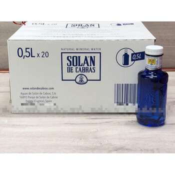 圣蓝矿泉水500ml20瓶西班牙进口solan圣蓝矿泉水500ml整箱瓶装无气
