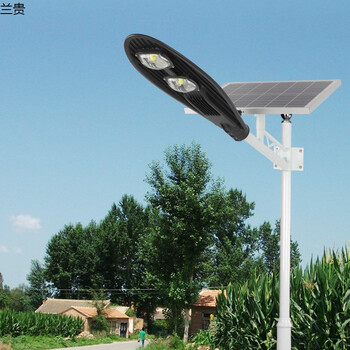 太阳能户外庭院灯新农村高杆路灯超亮道路照明防水智能le节能灯 30w