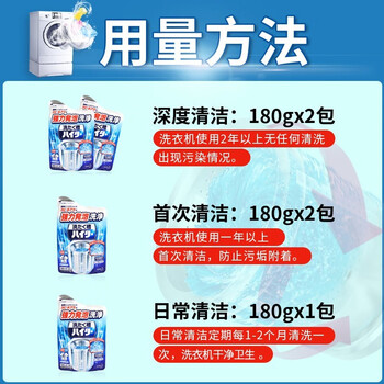 花王洗衣机清洗剂180g日本原装进口洗衣机槽除异除垢清洁剂去污粉