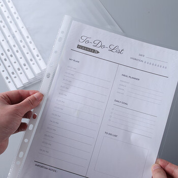 天章 （TANGO）11孔透明资料袋A4活页袋替芯 加厚100个 十一孔文件袋A4合同快递票据办公用品收纳防水防尘袋发票