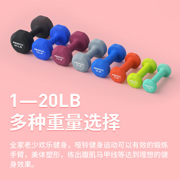 PROIRON普力艾 浸塑磨砂哑铃男女士家用哑铃健身哑铃套装亚铃 20磅*2 PROIRON普力艾 浸塑磨砂哑铃男女士家用哑铃健身哑铃套装亚铃 20磅*2