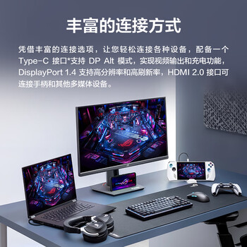 华硕ROG 绝梦25 XG259CMS 24.5英寸240Hz显示器超频310Hz HDR400旋转升降G-sync同步无撕裂1ms灰阶响应