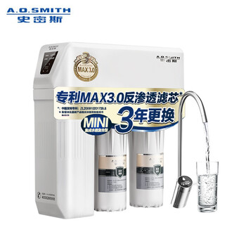 史密斯家用净水器1600S 整机质保5年 3:1高水效更省钱 专利MAX3.0 反渗透滤芯 1.6升/分钟 直饮水机 净水机