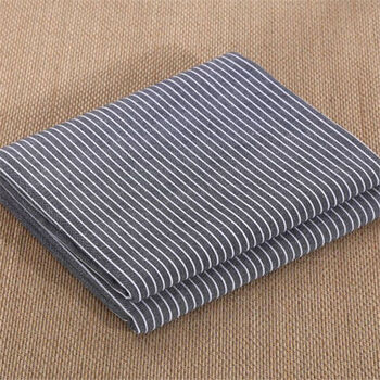 床单厚款涤棉床单帆布床单处理老粗布床单单人学生两件 18藏蓝细条