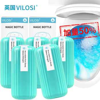 vilosi洁厕魔盒250g*6瓶蓝泡泡洁厕宝抑菌去异味洁厕液马桶清洁剂洁厕灵