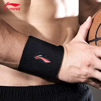 李宁护腕运动健身吸擦汗腕巾带羽毛球篮排网球腱鞘炎手腕拉伤用护具