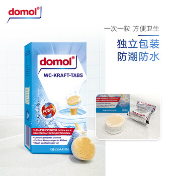 Domol 洁厕灵 马桶泡腾片 马桶清洁厕剂清洁块 祛垢除异味16粒
