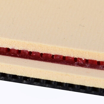 红双喜DHS 天弓5套胶 天弓五 乒乓球胶皮反胶 红色 37度2.1