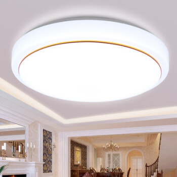 LED圆形吸顶灯客厅卧室阳台灯厨房卫生间直径20 30 40cm工程批发 金线LED72W-50CM(15-22平米)