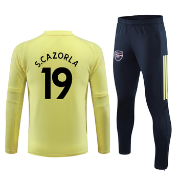 队服定制球衣足球长袖出场服外套2600阿森纳嫩黄19号佩佩l码165170cm