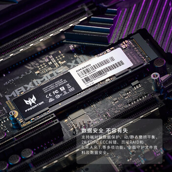 宏碁掠夺者（PREDATOR）2TB SSD固态硬盘 M.2接口(NVMe协议) GM3500系列｜NVMe PCIe3.0读速3500MB/s  AI电脑存储配件