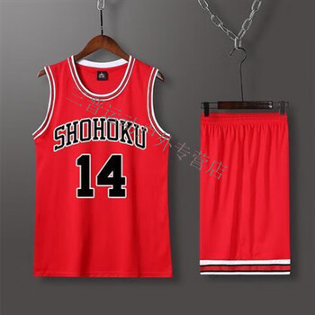 球衣湘北队篮球服套装男女樱木花道背心定制印字比赛班服 14号-三井寿