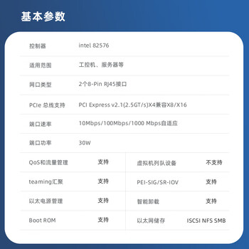 EB-LINK intel  82576芯片PCI-E X4千兆双口POE供电服务器网卡2网口软路由ROS汇聚