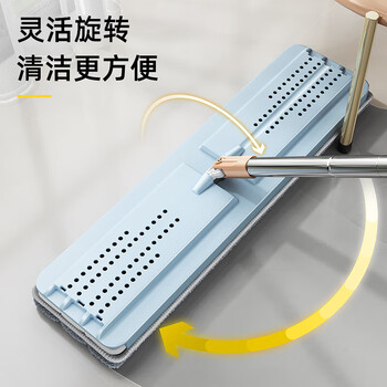 家杰优品平板拖把45cm家用一拖净免手洗2025带桶一套洗拖一体墩布拖布  